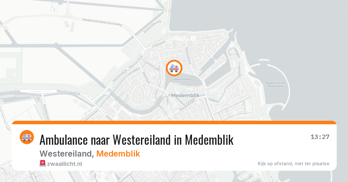 Ambulance naar Westereiland in Medemblik — 25 mrt 2026