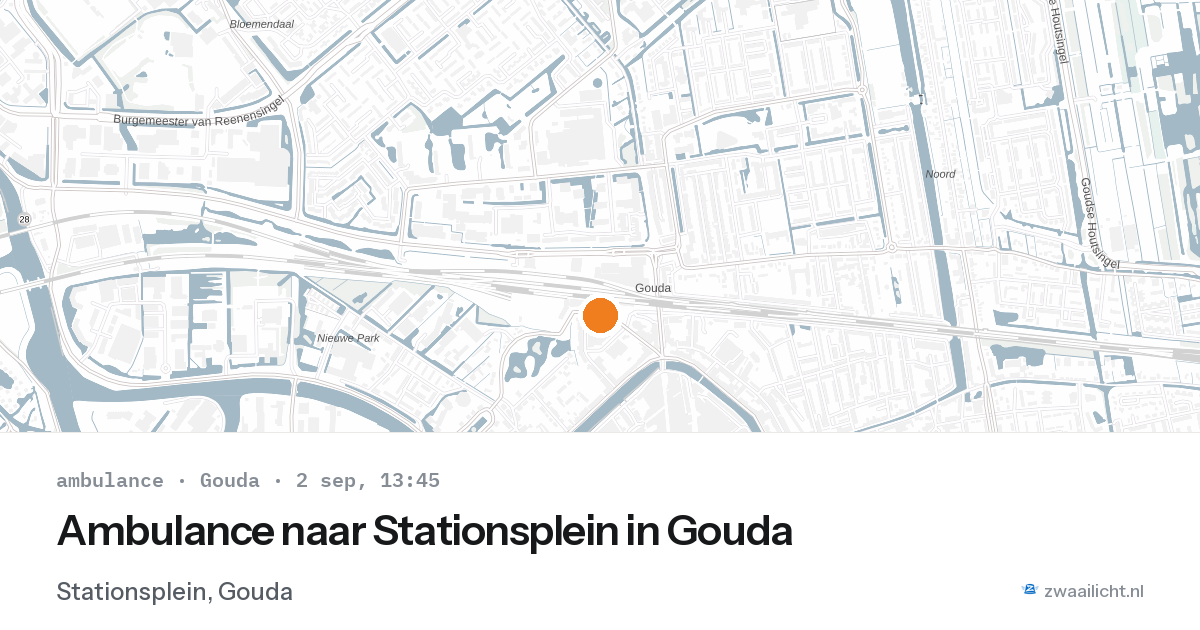 Ambulance naar Stationsplein in Gouda — 2 sep 2026