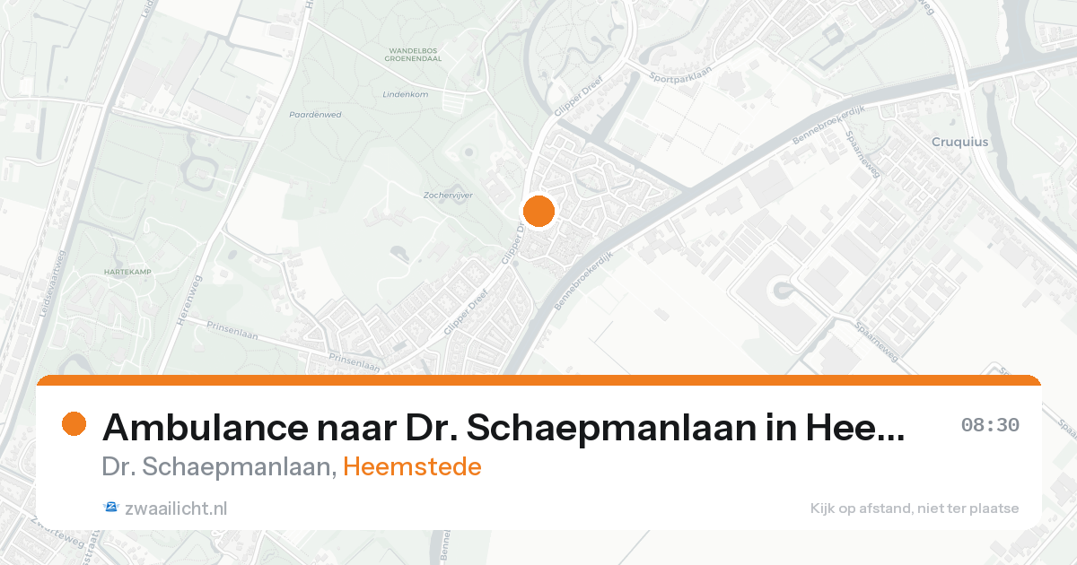Ambulance naar Dr. Schaepmanlaan in Heemstede — 22 mei 2026