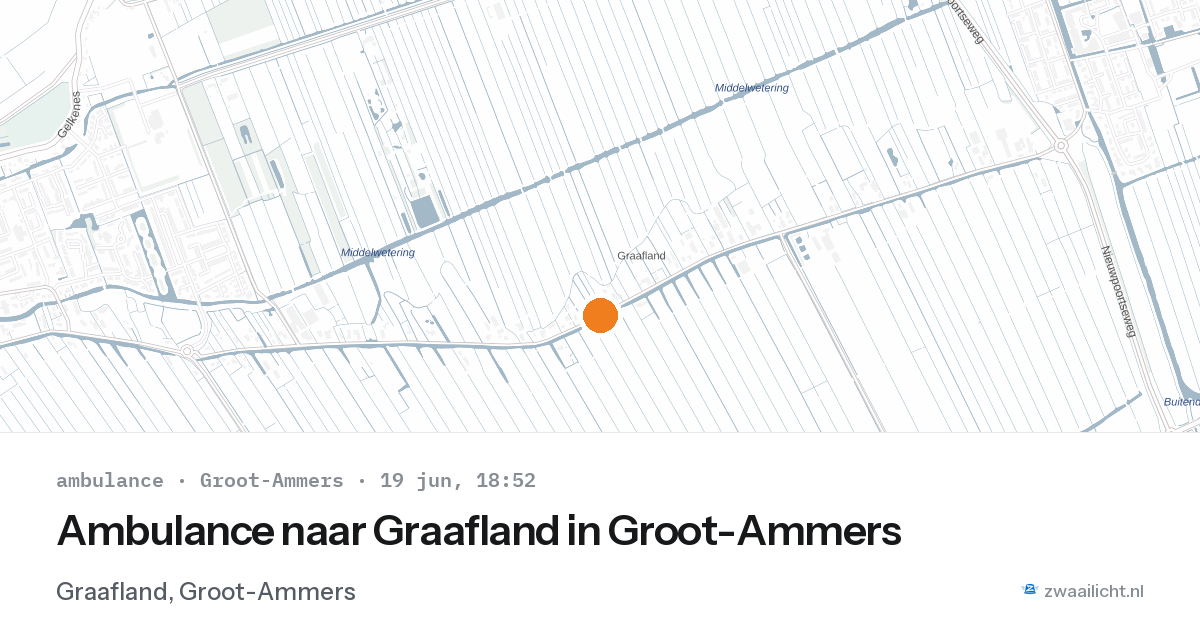 Ambulance naar Graafland in Groot-Ammers — 19 jun 2026