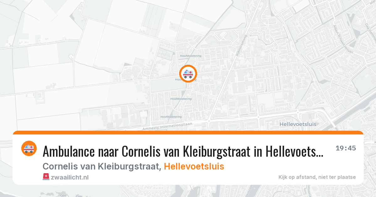 Ambulance naar Cornelis van Kleiburgstraat in Hellevoetsluis — 7 jun 2026
