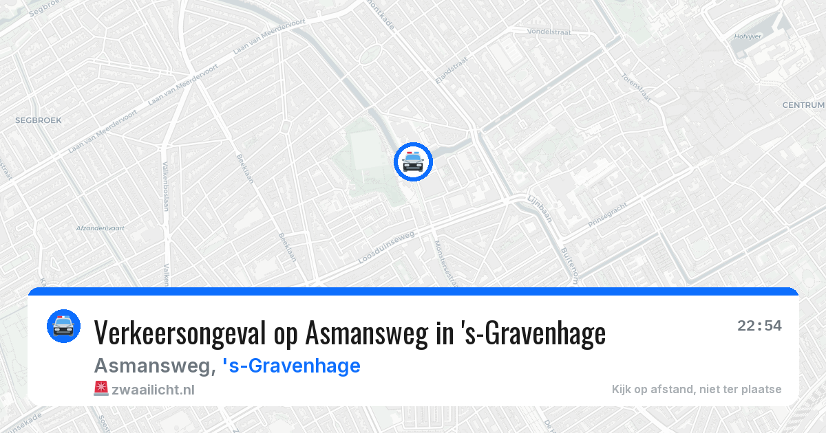 Verkeersongeval op Asmansweg in 's-Gravenhage — 7 mei 2026