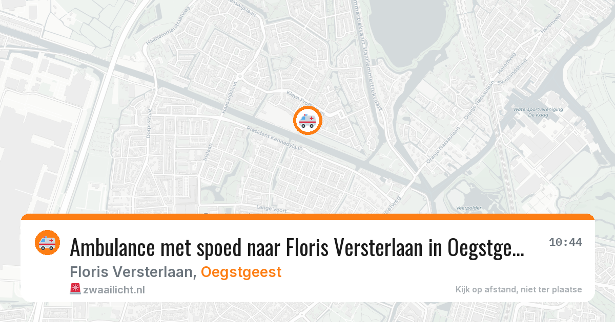 Ambulance met spoed naar Floris Versterlaan in Oegstgeest — 1 aug 2026