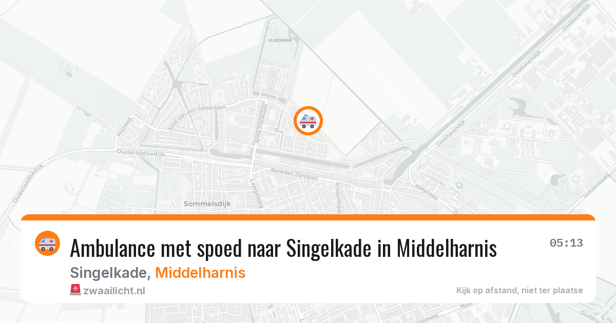 Ambulance met spoed naar Singelkade in Middelharnis — 14 aug 2026