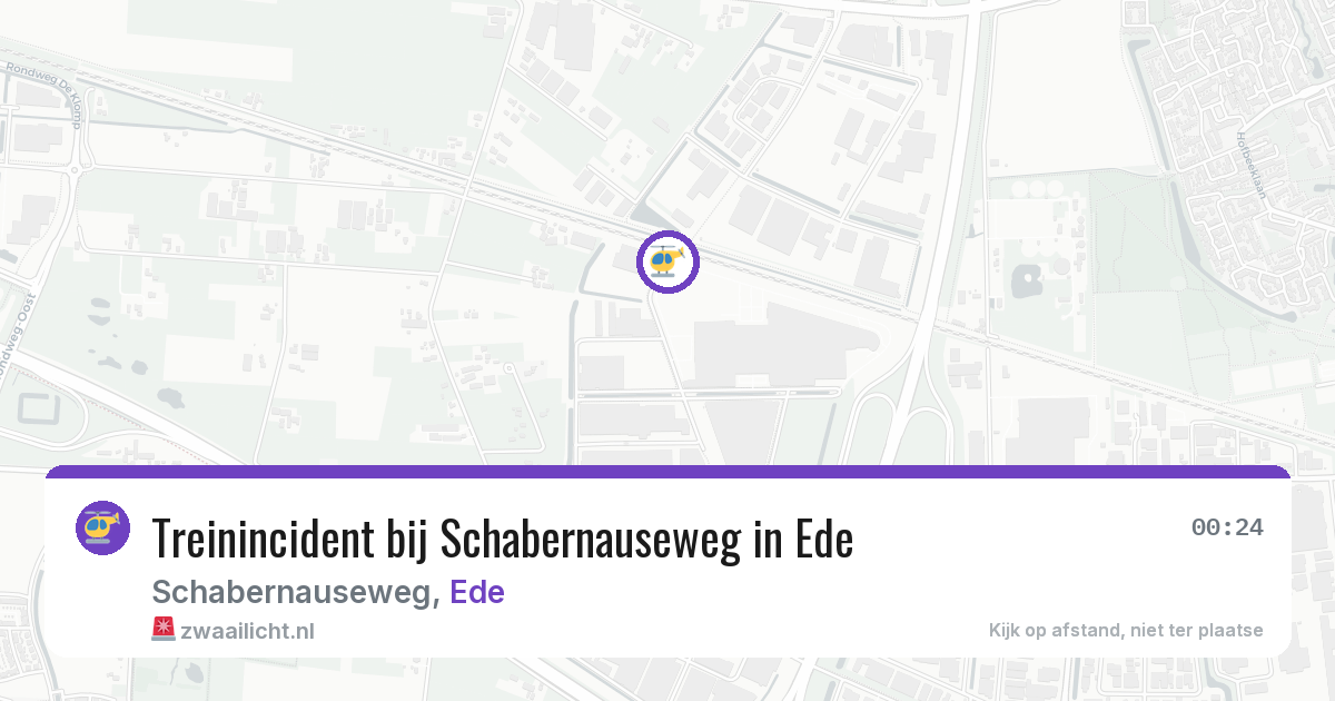 Treinincident bij Schabernauseweg in Ede — 25 jun 2026