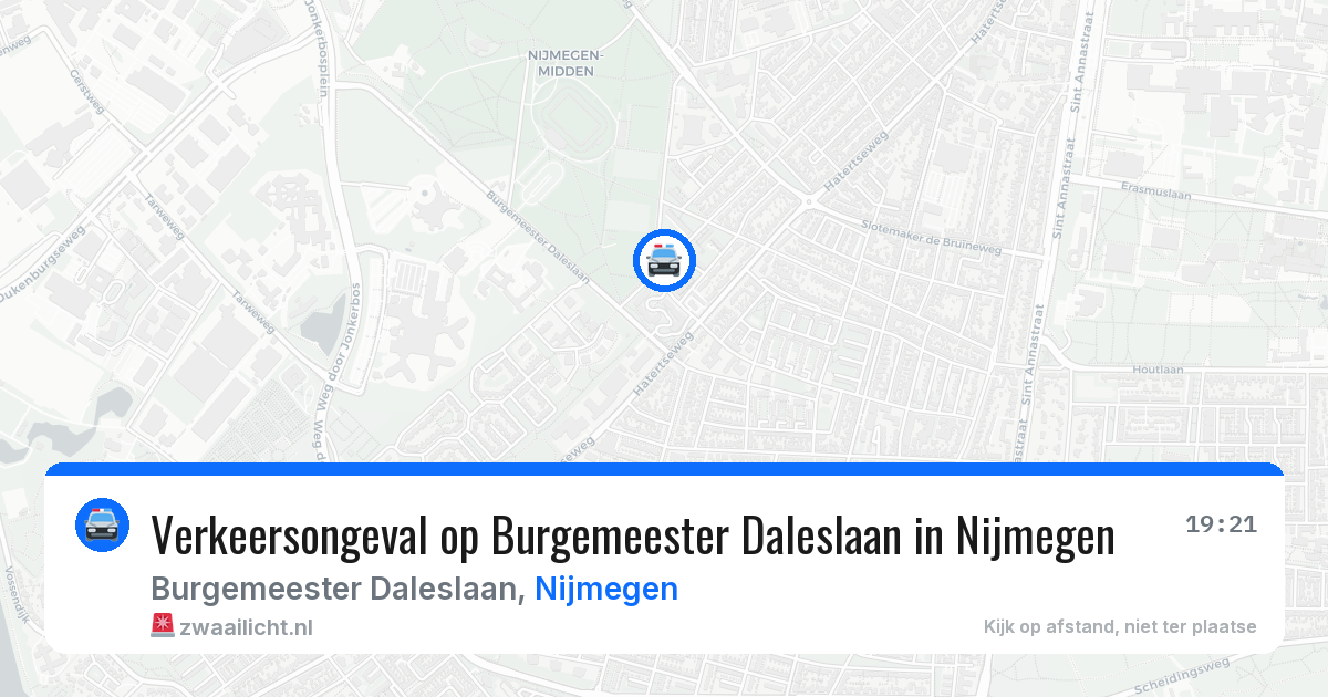 Verkeersongeval op Burgemeester Daleslaan in Nijmegen — 25 apr 2026