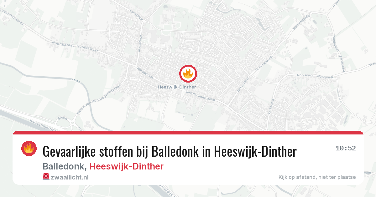 Gevaarlijke stoffen bij Balledonk in Heeswijk-Dinther — 28 mei 2026