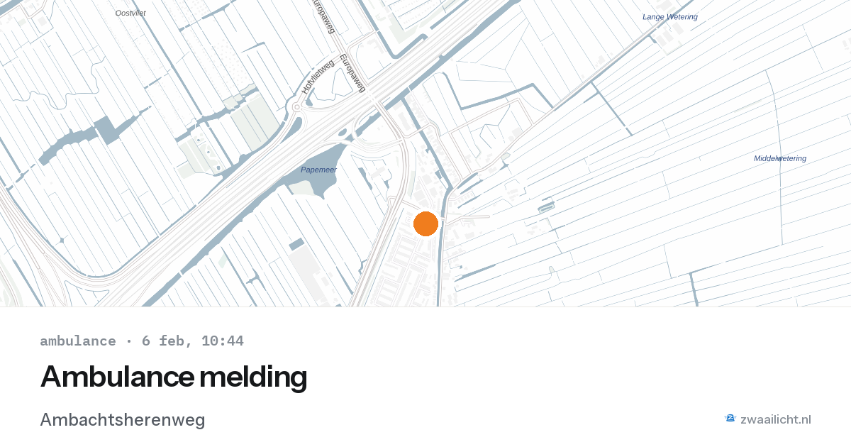 Ambulance melding — 6 feb 2026