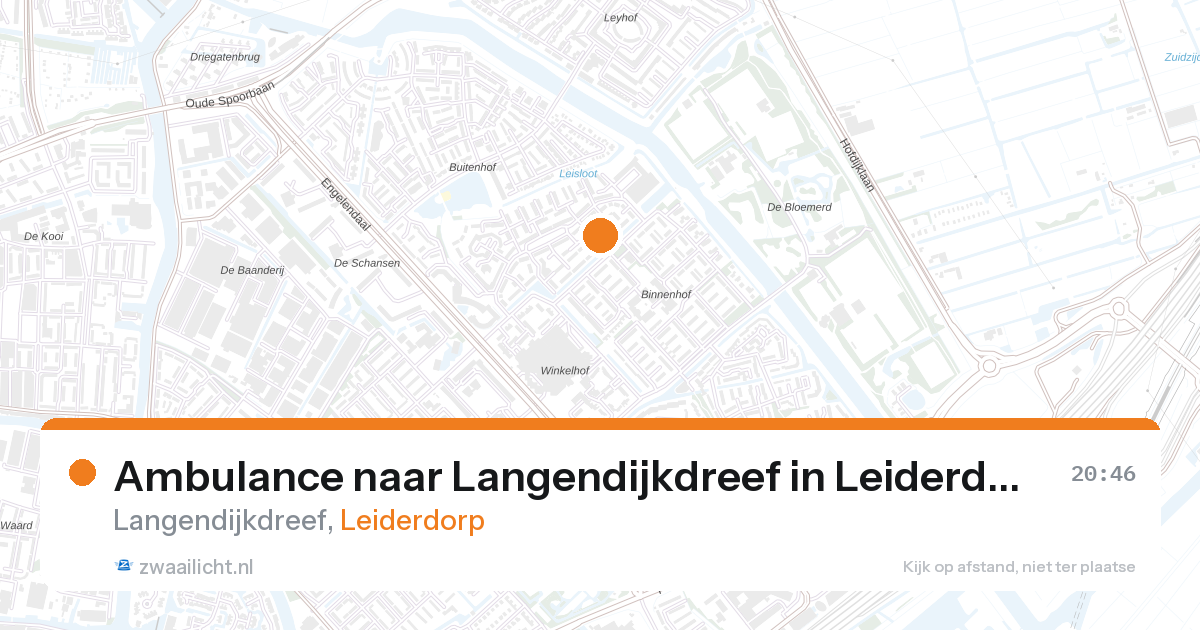 Ambulance naar Langendijkdreef in Leiderdorp — 27 aug 2026