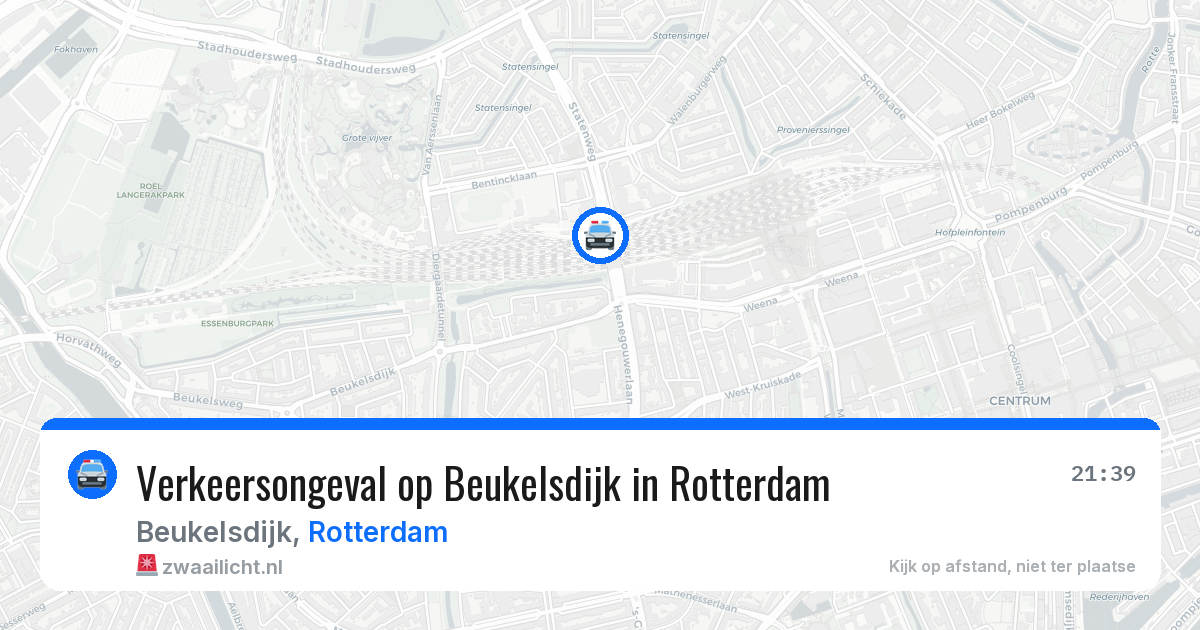 Verkeersongeval op Beukelsdijk in Rotterdam — 3 apr 2026