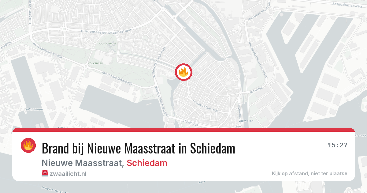 Brand bij Nieuwe Maasstraat in Schiedam — 29 jun 2026