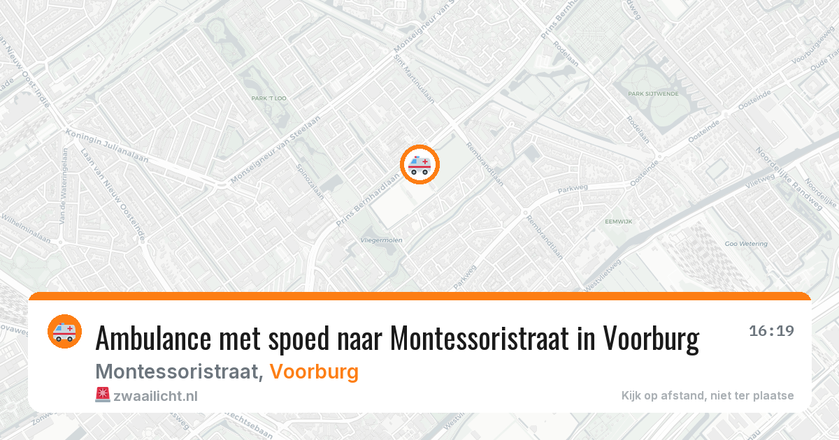 Ambulance met spoed naar Montessoristraat in Voorburg — 7 jul 2026