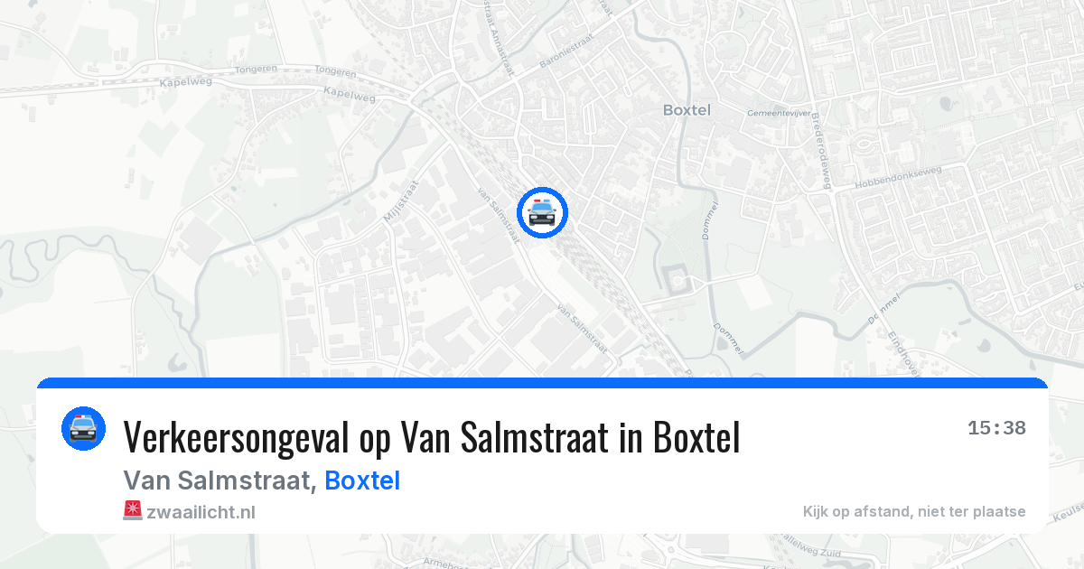 Verkeersongeval op Van Salmstraat in Boxtel — 13 aug 2026