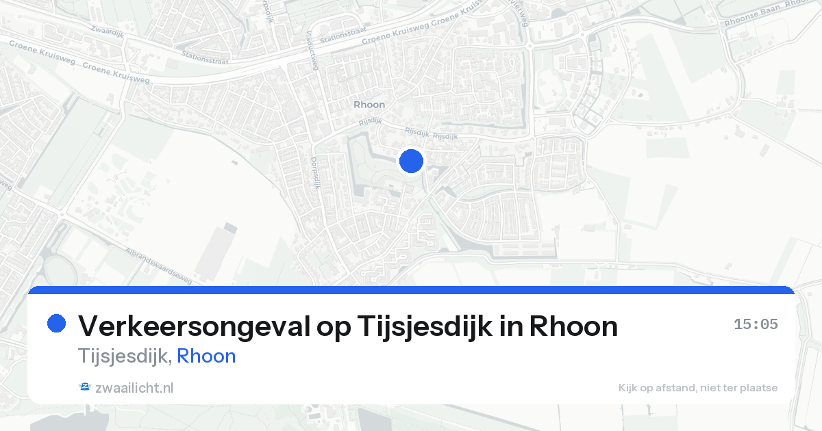 Verkeersongeval op Tijsjesdijk in Rhoon — 19 aug 2026