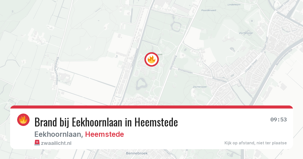 Brand bij Eekhoornlaan in Heemstede — 27 apr 2026