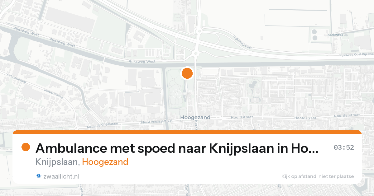 Ambulance met spoed naar Knijpslaan in Hoogezand — 20 aug 2026