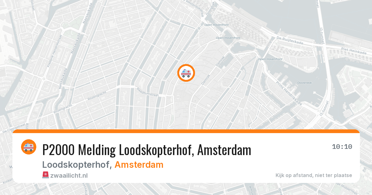 P2000 Melding Loodskopterhof, Amsterdam — 7 mei 2026