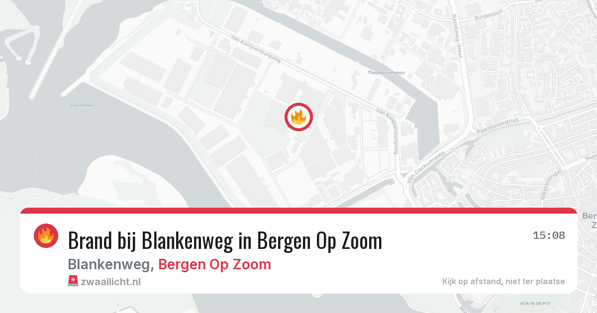 Brand bij Blankenweg in Bergen Op Zoom — 9 jul 2026