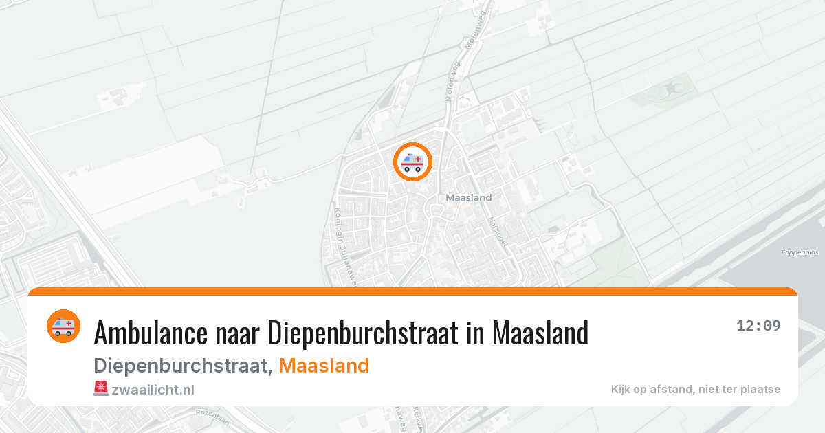 Ambulance naar Diepenburchstraat in Maasland — 2 jun 2026