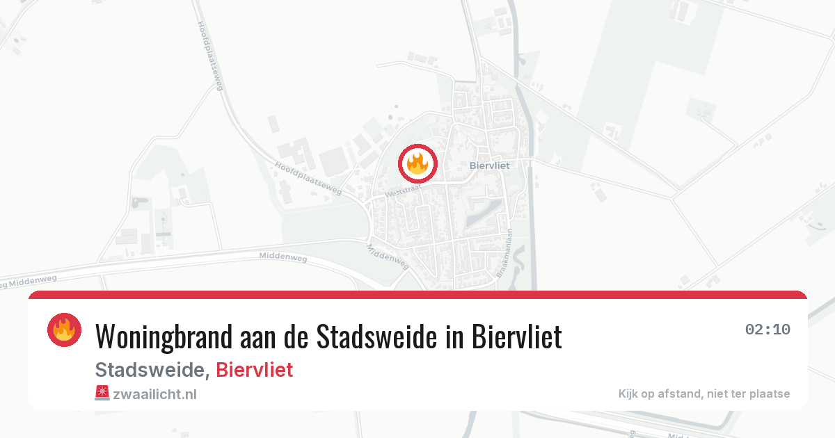 Woningbrand aan de Stadsweide in Biervliet — 2 apr 2026