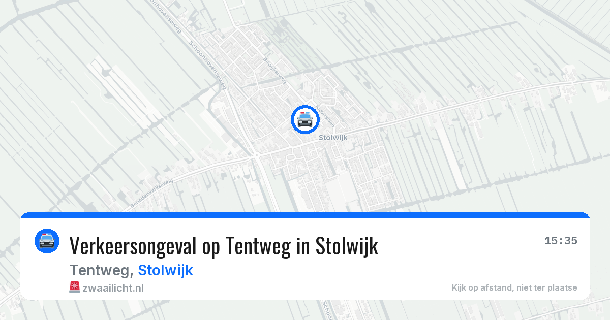 Verkeersongeval op Tentweg in Stolwijk — 22 jun 2026