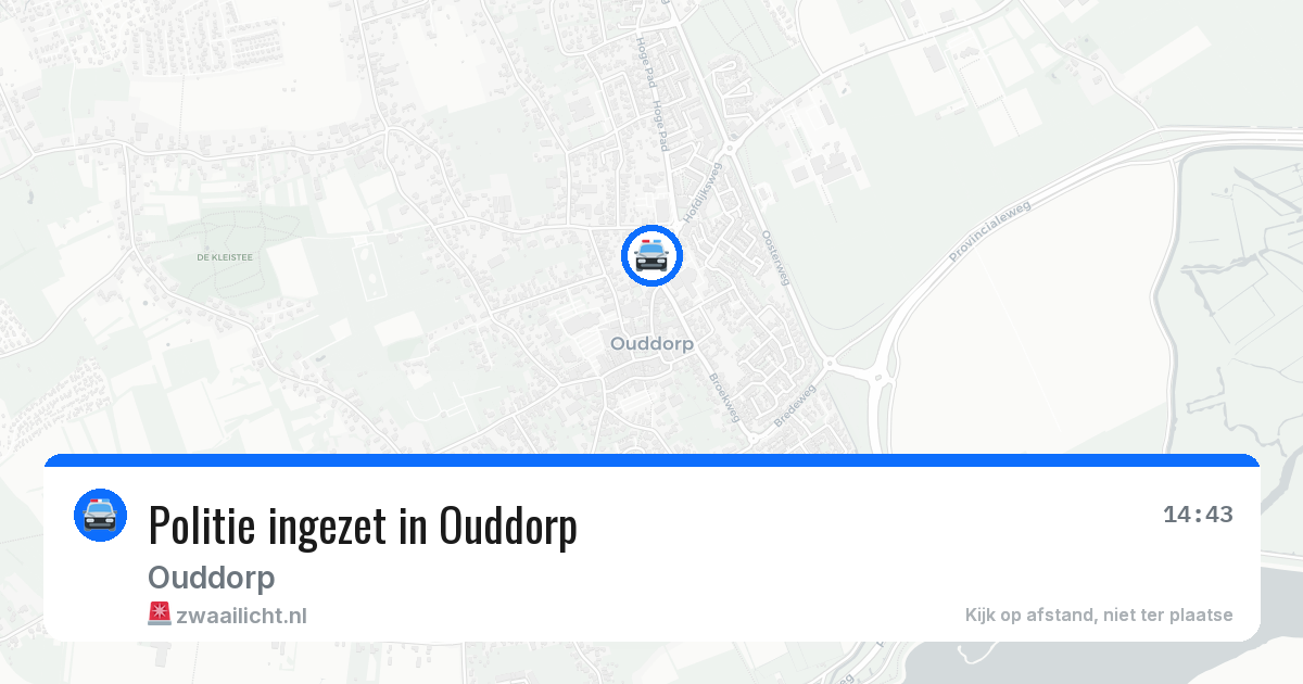 Politie ingezet in Ouddorp — 6 jul 2026 | 🚨 Zwaailicht.nl