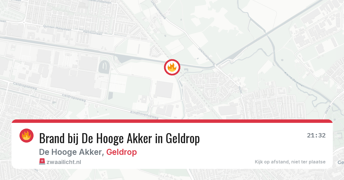 Brand bij De Hooge Akker in Geldrop — 28 jun 2026