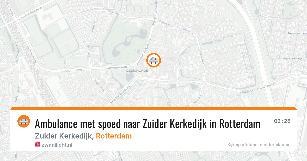 Ambulance met spoed naar Zuider Kerkedijk in Rotterdam — 19 mei 2026