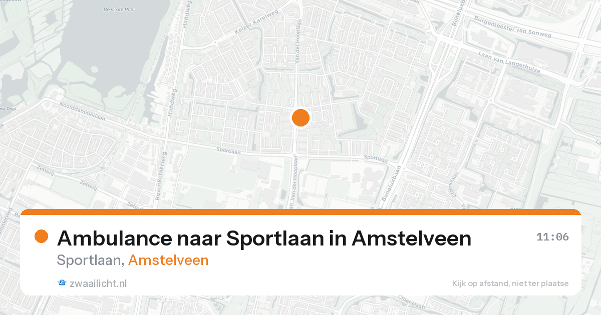 Ambulance naar Sportlaan in Amstelveen — 18 aug 2026