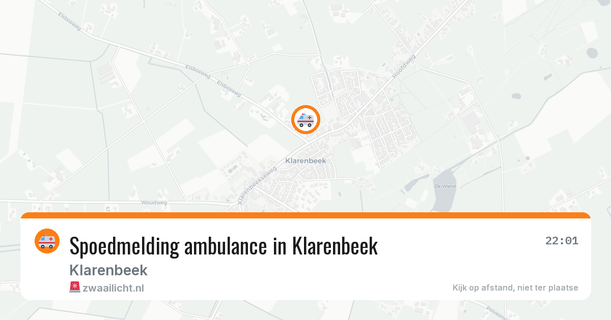 Spoedmelding ambulance in Klarenbeek — 8 apr 2026