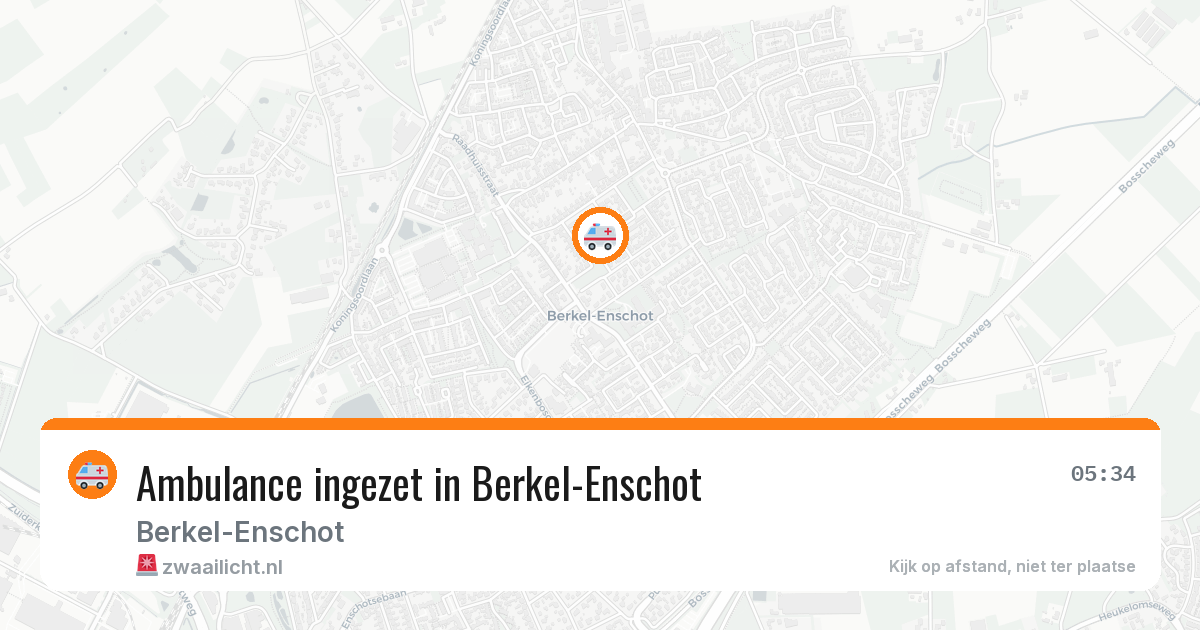 Ambulance ingezet in Berkel-Enschot — 18 apr 2026