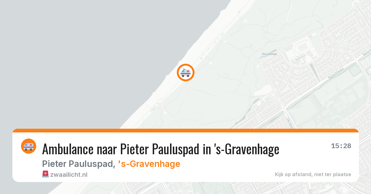 Ambulance naar Pieter Pauluspad in 's-Gravenhage — 12 aug 2026