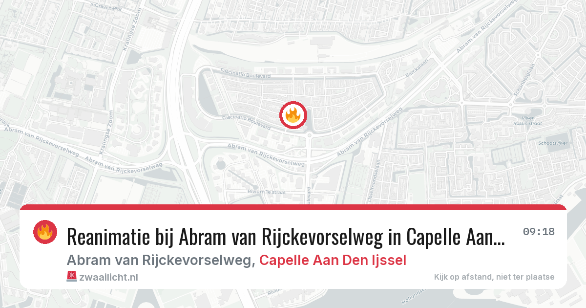 Reanimatie bij Abram van Rijckevorselweg in Capelle Aan Den Ijssel — 19 mrt 2026