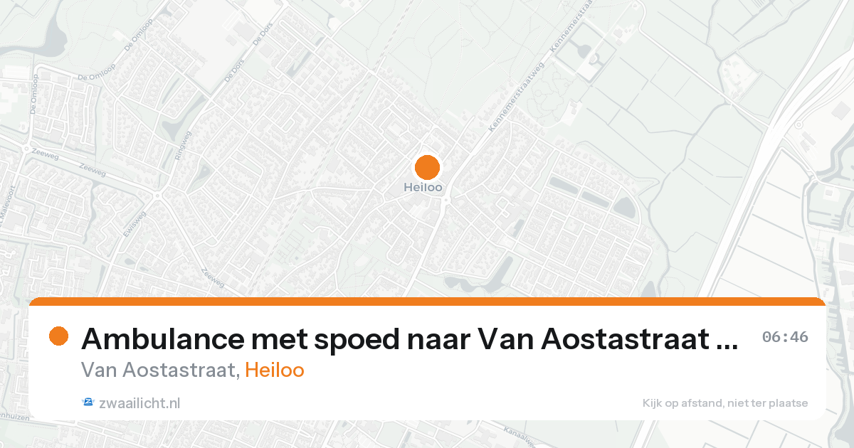 Ambulance met spoed naar Van Aostastraat in Heiloo — 30 mei 2026
