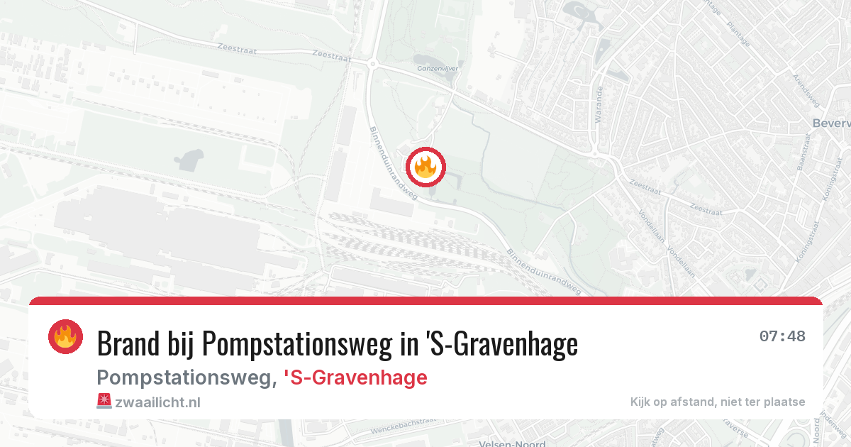 Brand bij Pompstationsweg in 'S-Gravenhage — 19 mrt 2026