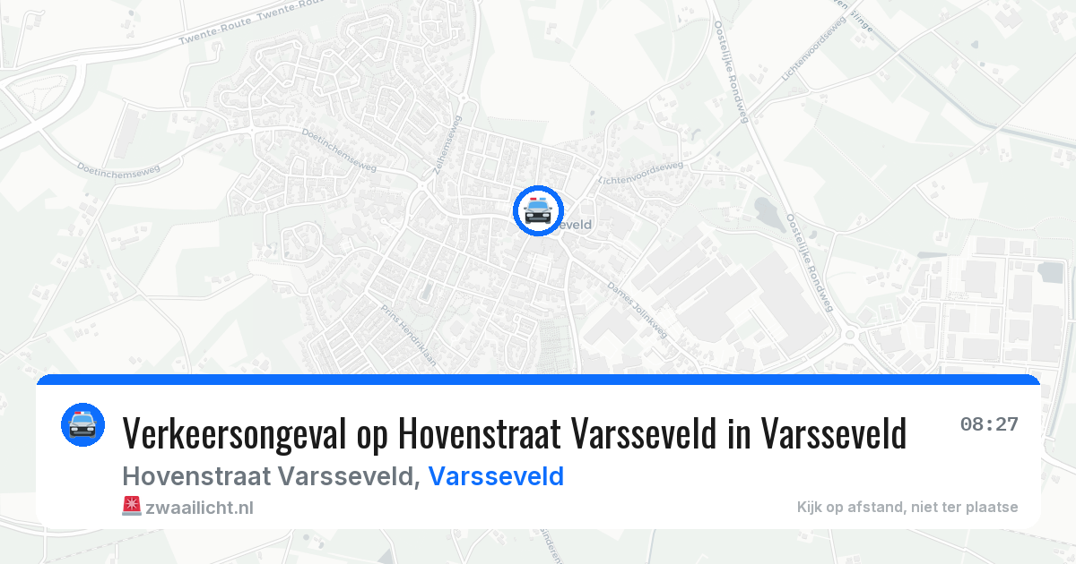 Verkeersongeval op Hovenstraat Varsseveld in Varsseveld — 22 apr 2026