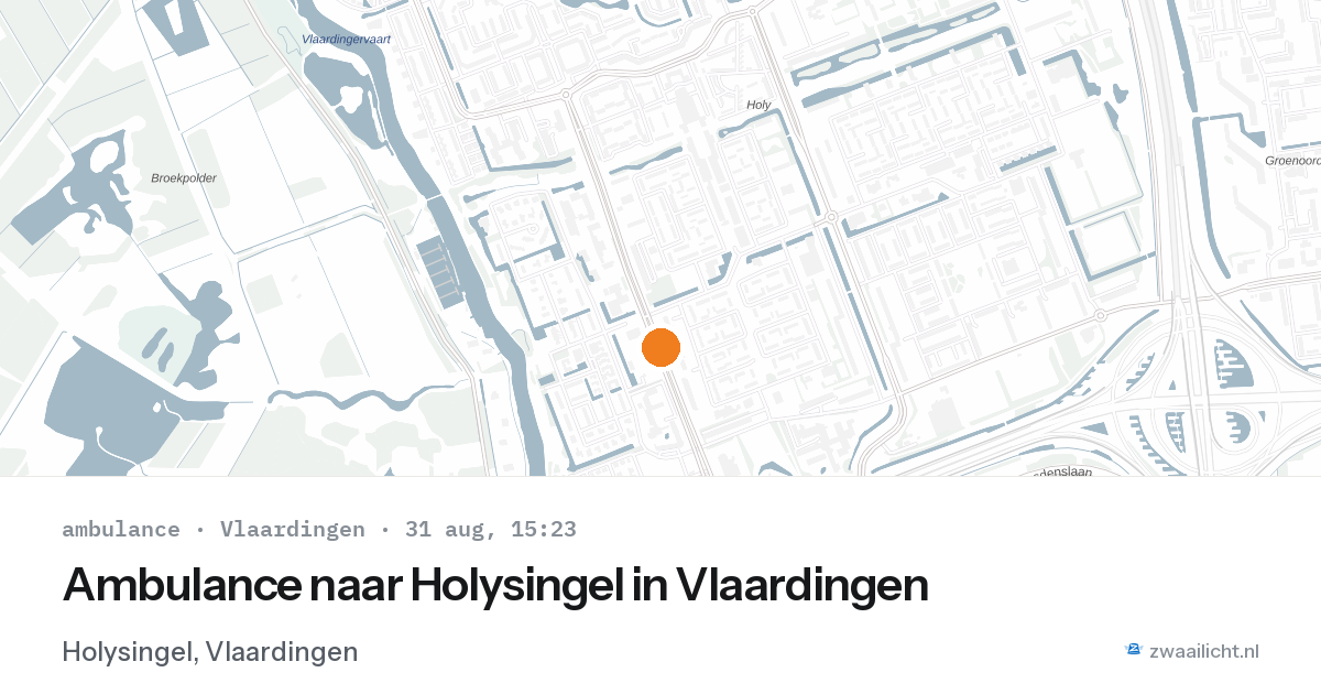 Ambulance naar Holysingel in Vlaardingen — 31 aug 2026