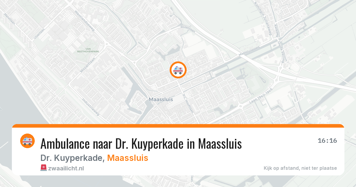 Ambulance naar Dr. Kuyperkade in Maassluis — 6 aug 2026