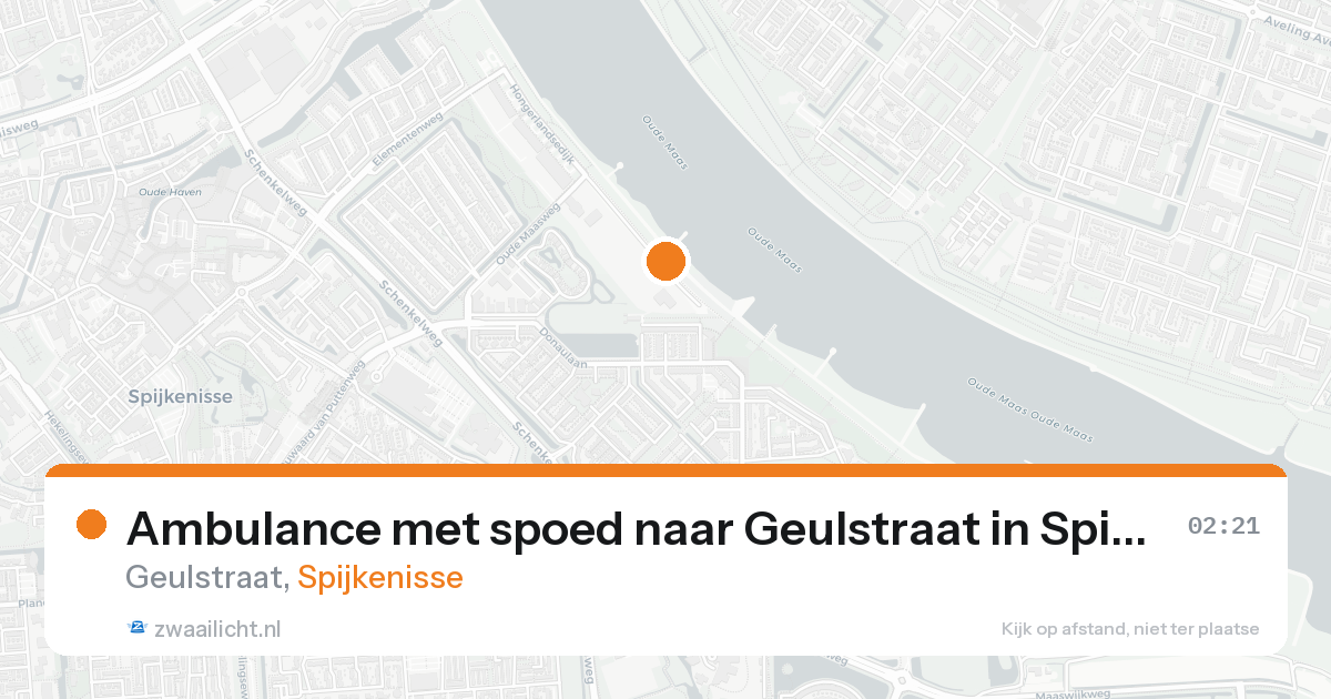 Ambulance met spoed naar Geulstraat in Spijkenisse — 19 aug 2026