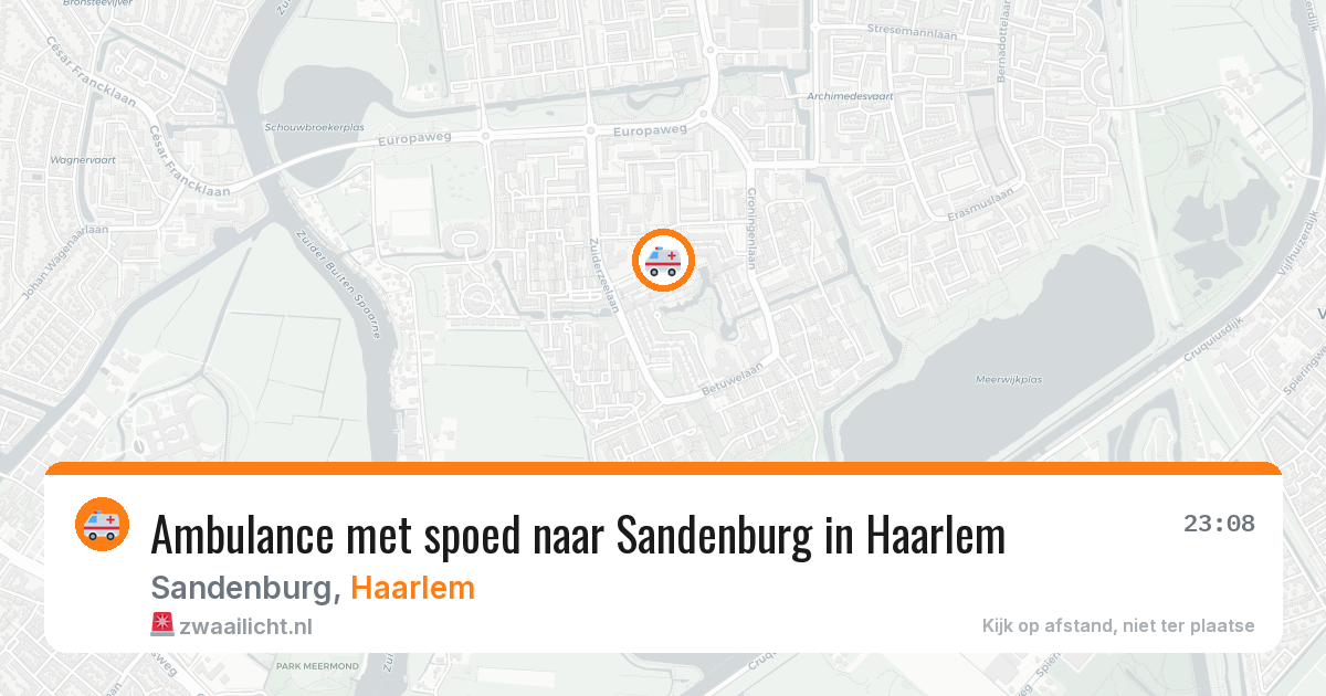 Ambulance met spoed naar Sandenburg in Haarlem — 12 aug 2026
