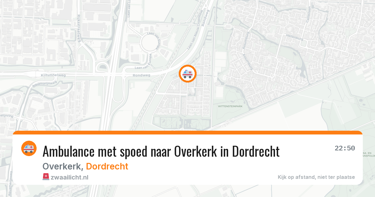 Ambulance met spoed naar Overkerk in Dordrecht — 12 jul 2026