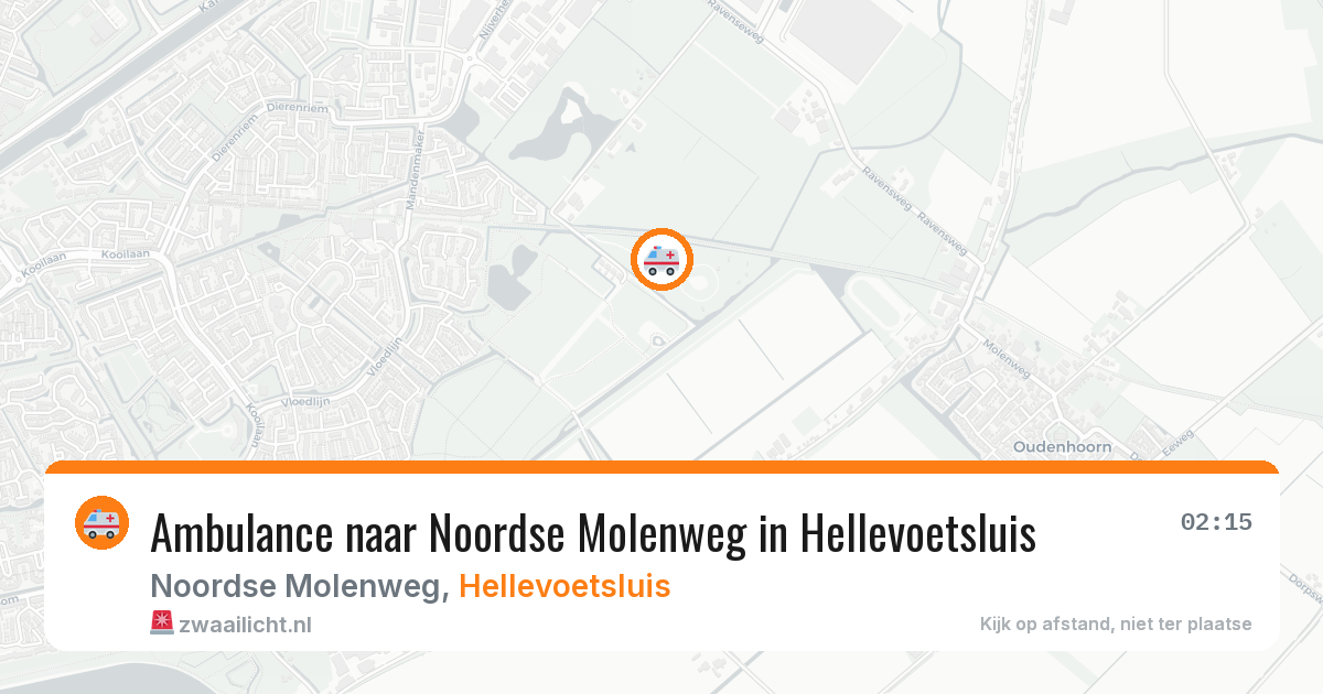 Ambulance naar Noordse Molenweg in Hellevoetsluis — 8 jul 2026