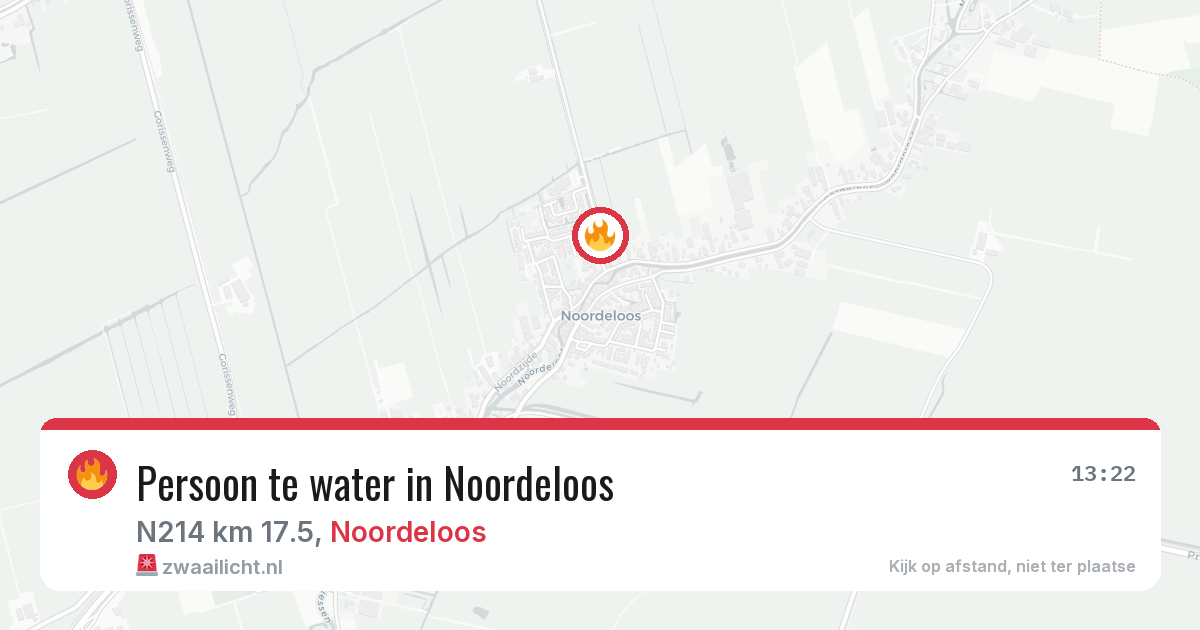 Persoon te water in Noordeloos — 25 jun 2026