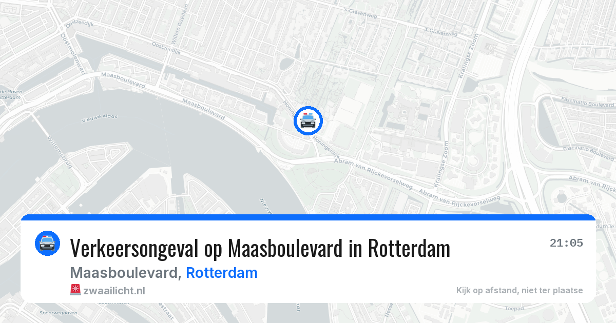 Verkeersongeval op Maasboulevard in Rotterdam — 12 apr 2026
