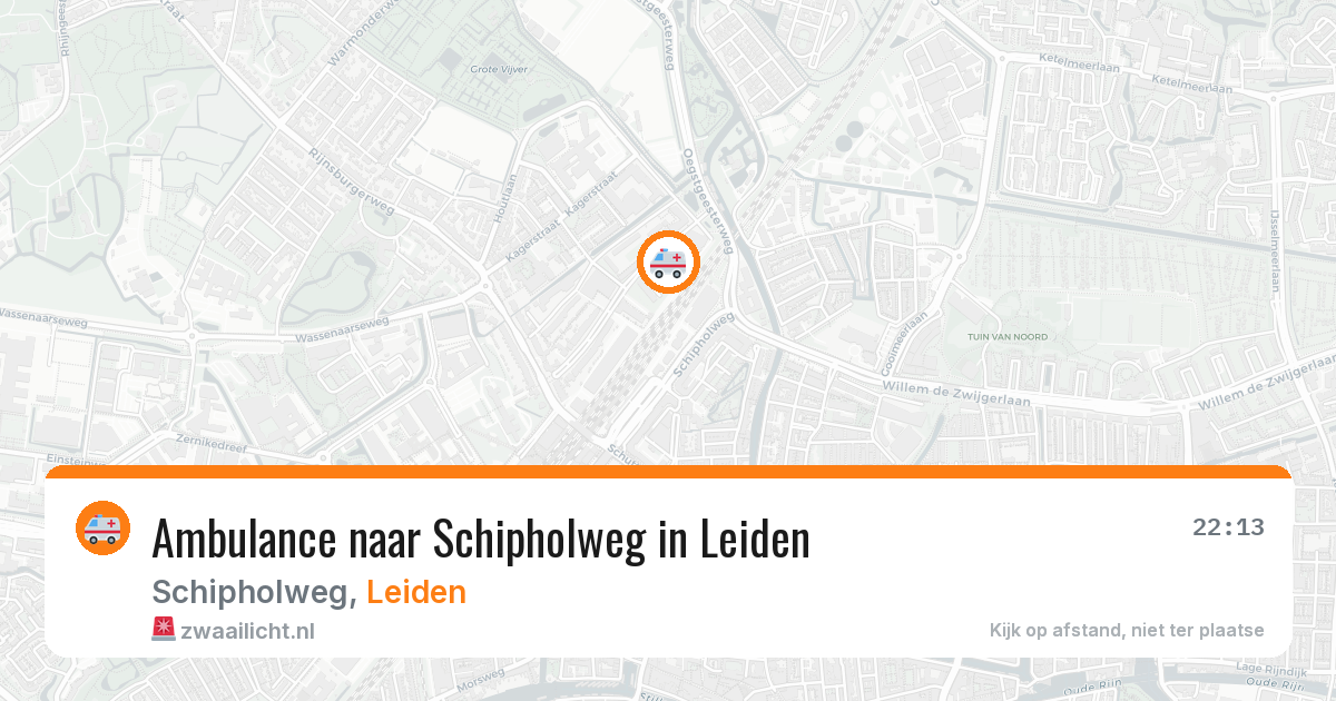Ambulance naar Schipholweg in Leiden — 23 mrt 2026