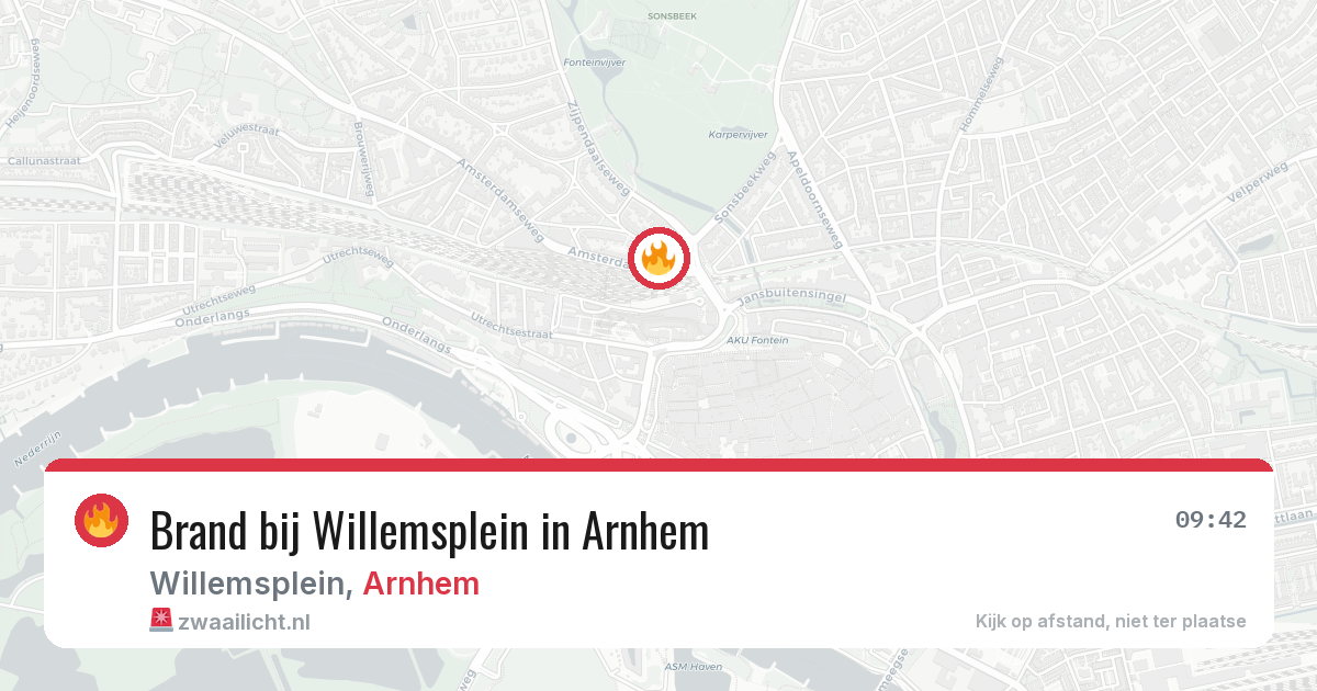 Brand bij Willemsplein in Arnhem — 28 apr 2026