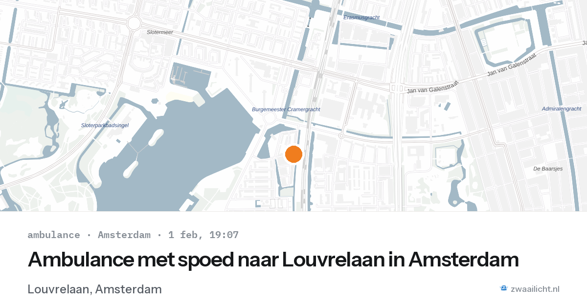 Ambulance met spoed naar Louvrelaan in Amsterdam — 1 feb 2026
