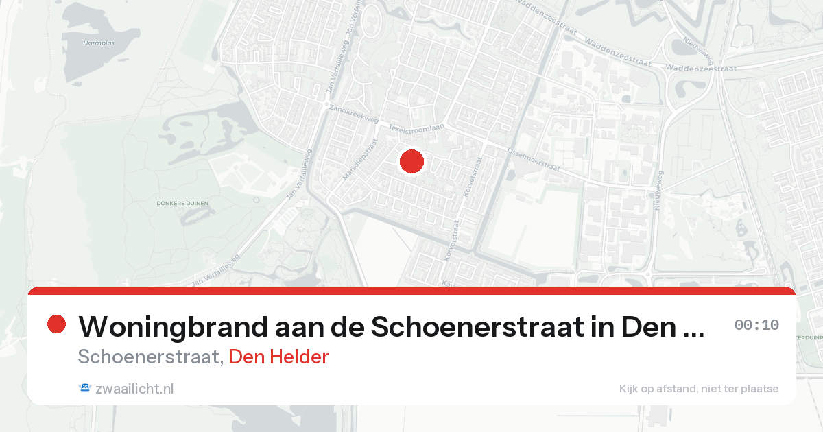 Woningbrand aan de Schoenerstraat in Den Helder — 30 jan 2026