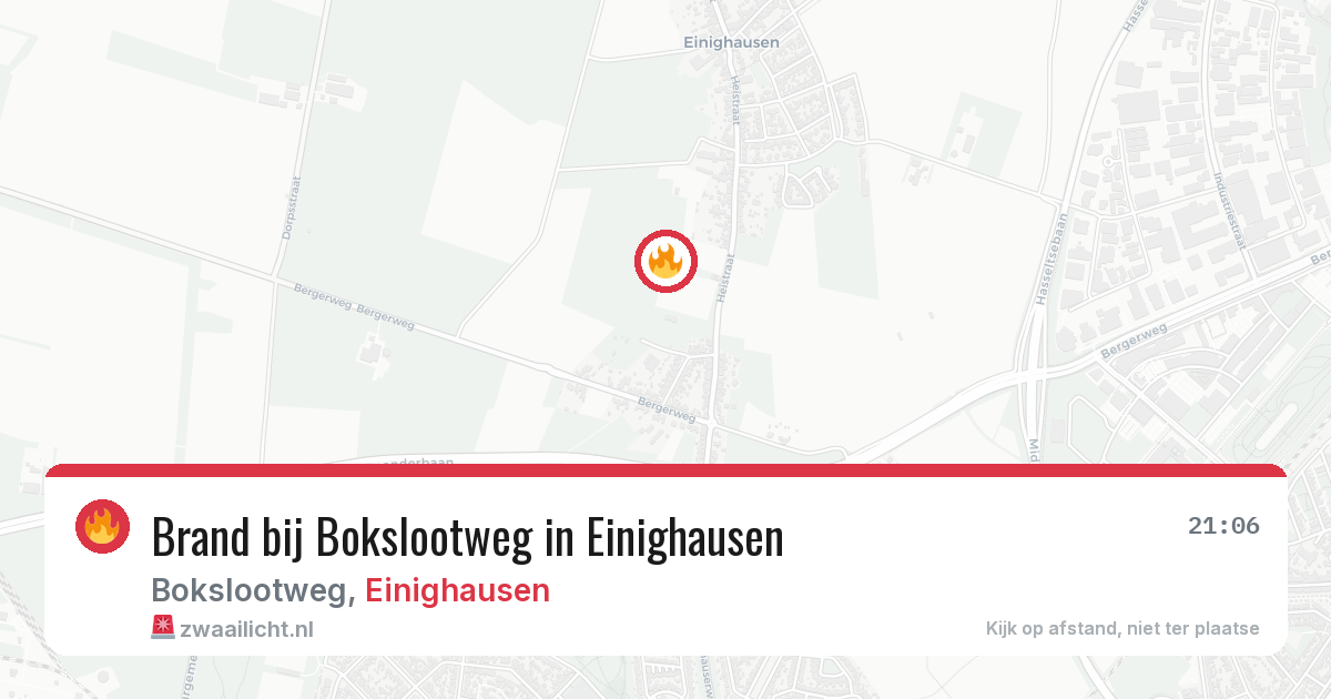 Brand bij Bokslootweg in Einighausen — 26 jul 2026