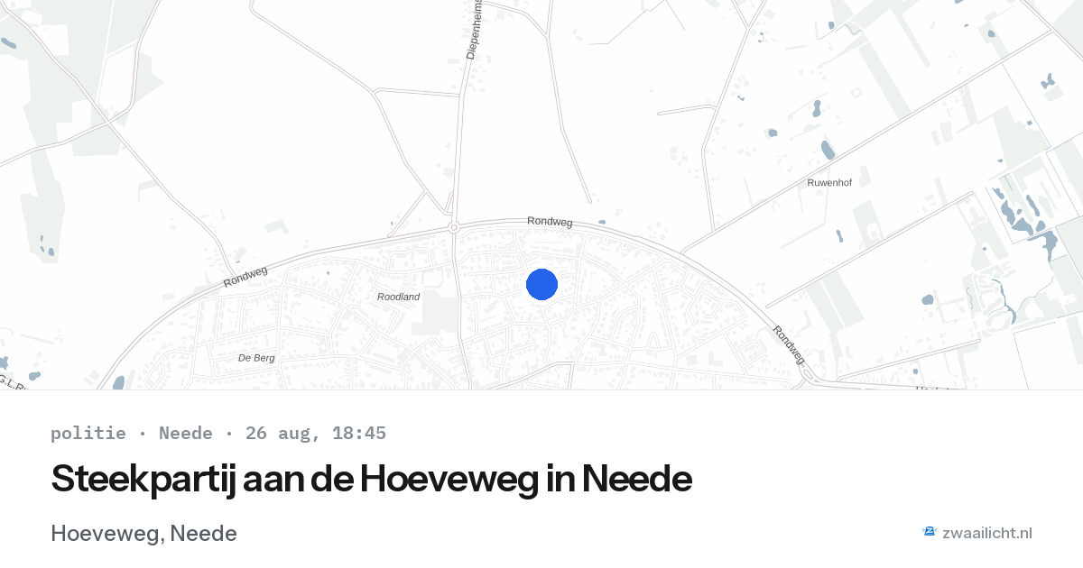 Steekpartij aan de Hoeveweg in Neede — 26 aug 2026